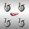 Service Caster 5 Inch 316SS Thermoplastic Rubber Swivel Top Plate Caster Set Total Lock Brake SCC-SS316TTL20S514-TPRB-4 - alternate 2